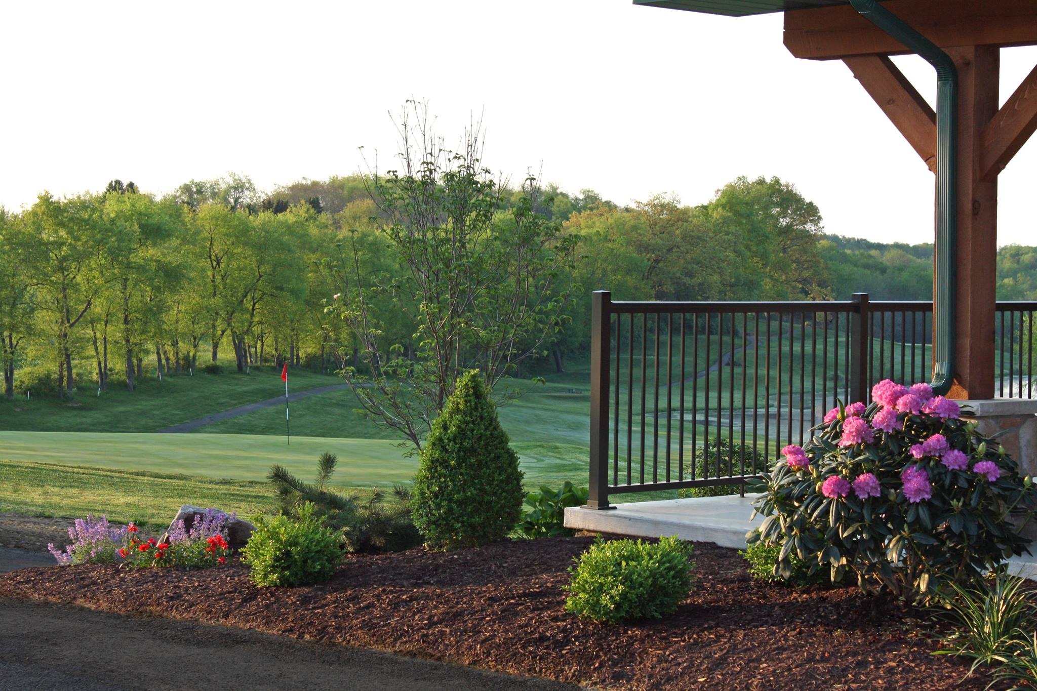 View of golf course from clubhouse